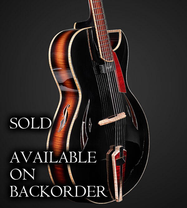 [SOLD] Emanuele Faggion Calliope 17" Archtop guitar, massive wood, in the style of Monteleone, Benedetto ...