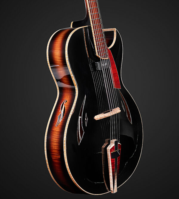 [SOLD] Emanuele Faggion Calliope 17" Archtop guitar, massive wood, in the style of Monteleone, Benedetto ...