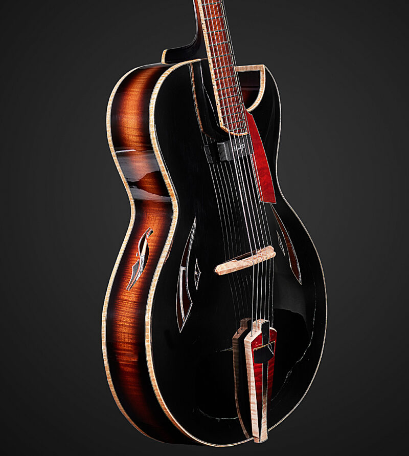 [SOLD] Emanuele Faggion Calliope 17" Archtop guitar, massive wood, in the style of Monteleone, Benedetto ... - Image 4