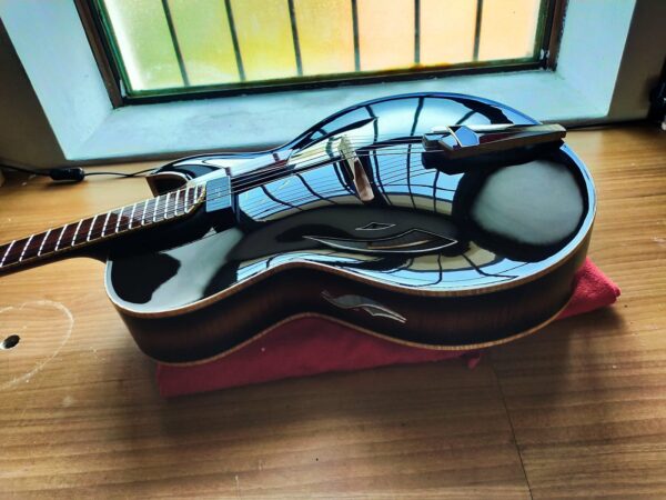 [SOLD] Emanuele Faggion Calliope 17" Archtop guitar, massive wood, in the style of Monteleone, Benedetto ...