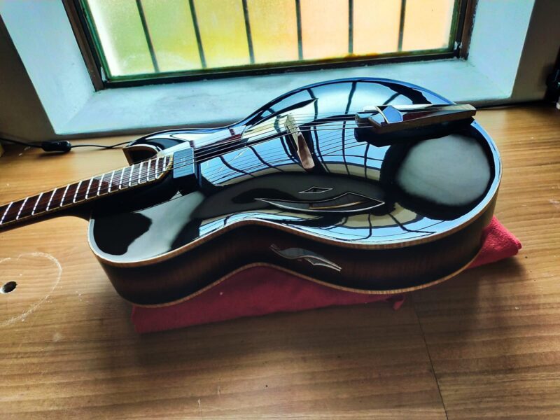 [SOLD] Emanuele Faggion Calliope 17" Archtop guitar, massive wood, in the style of Monteleone, Benedetto ... - Image 10